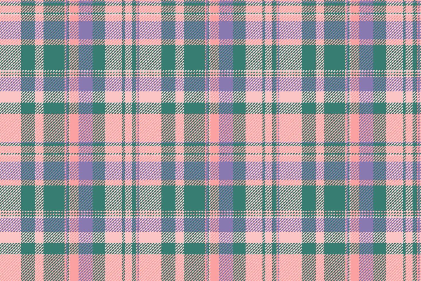 Fabric texture check of seamless vector textile with a plaid background tartan pattern.