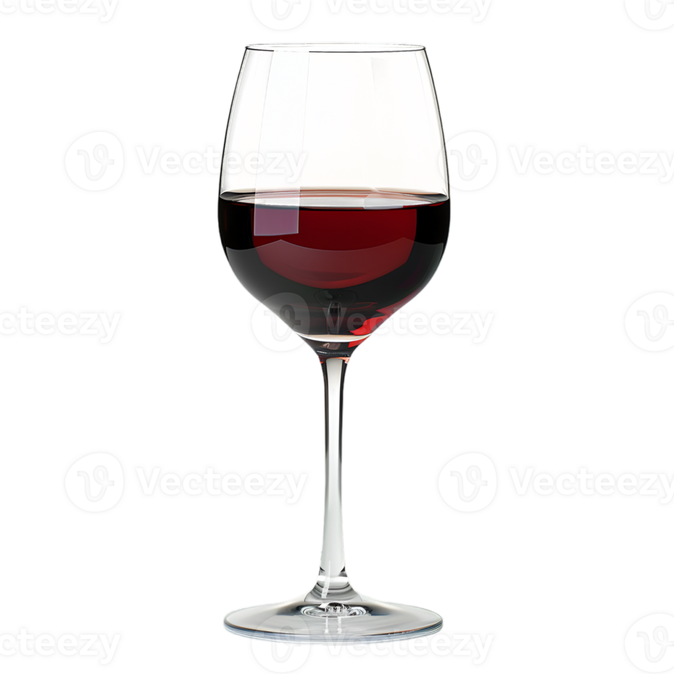 ai gegenereerd wijn glas met rood wijn Aan transparant png