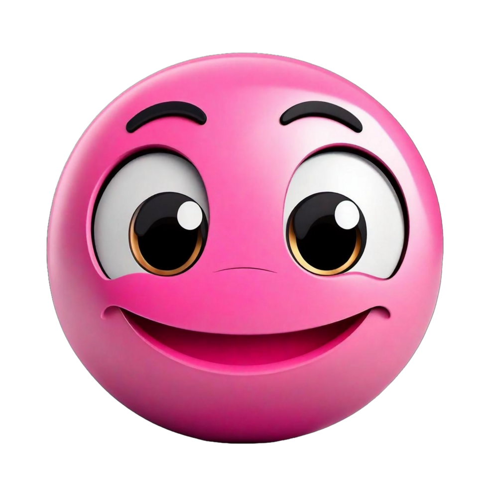 AI generated 3D renders colorful smiling emoji character cartoon style PNG Isolated on transparent background AI Generative