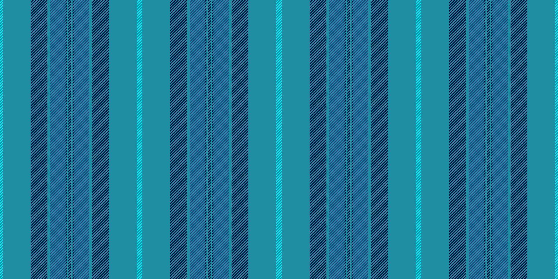 Magazine textile pattern vector, dining seamless texture lines. Piece vertical stripe fabric background in cyan and dark colors. vector