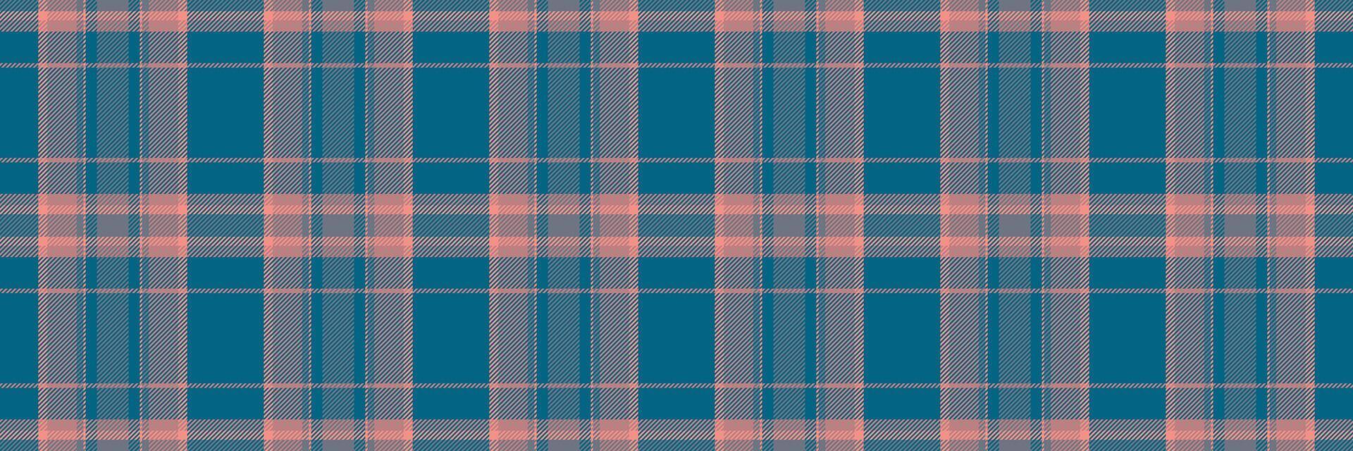 Hobby fabric tartan vector, horizon plaid seamless texture. Magazine check background pattern textile in red and cyan colors. vector