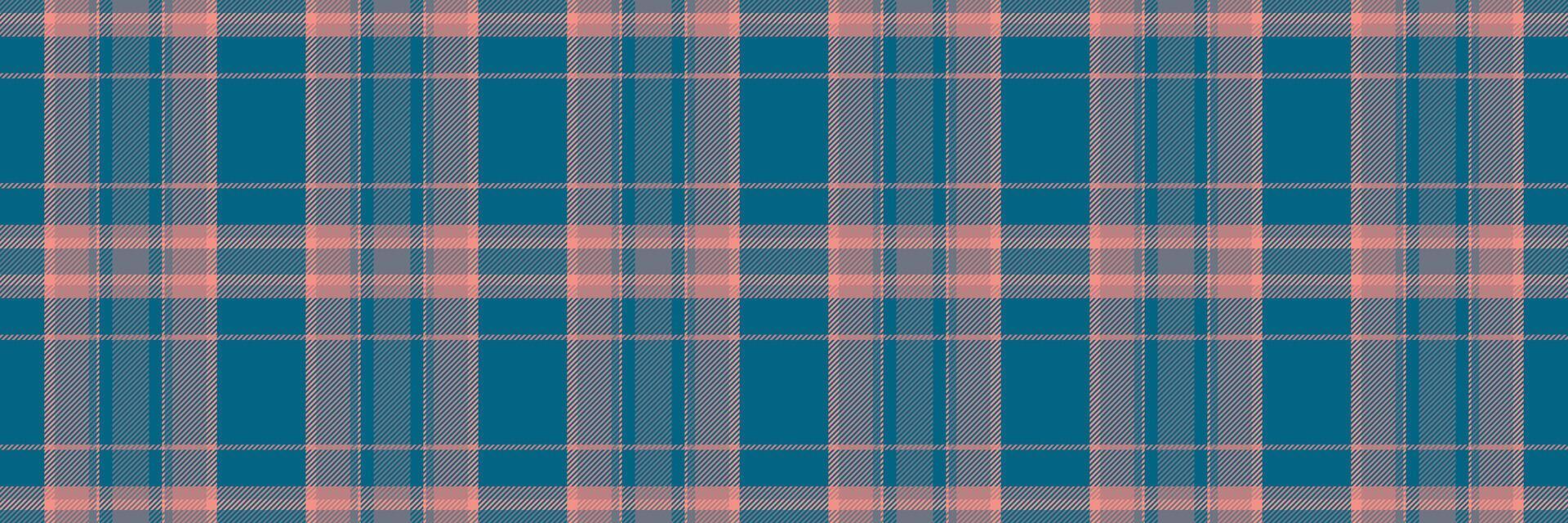Hobby fabric tartan vector, horizon plaid seamless texture. Magazine check background pattern textile in red and cyan colors. vector