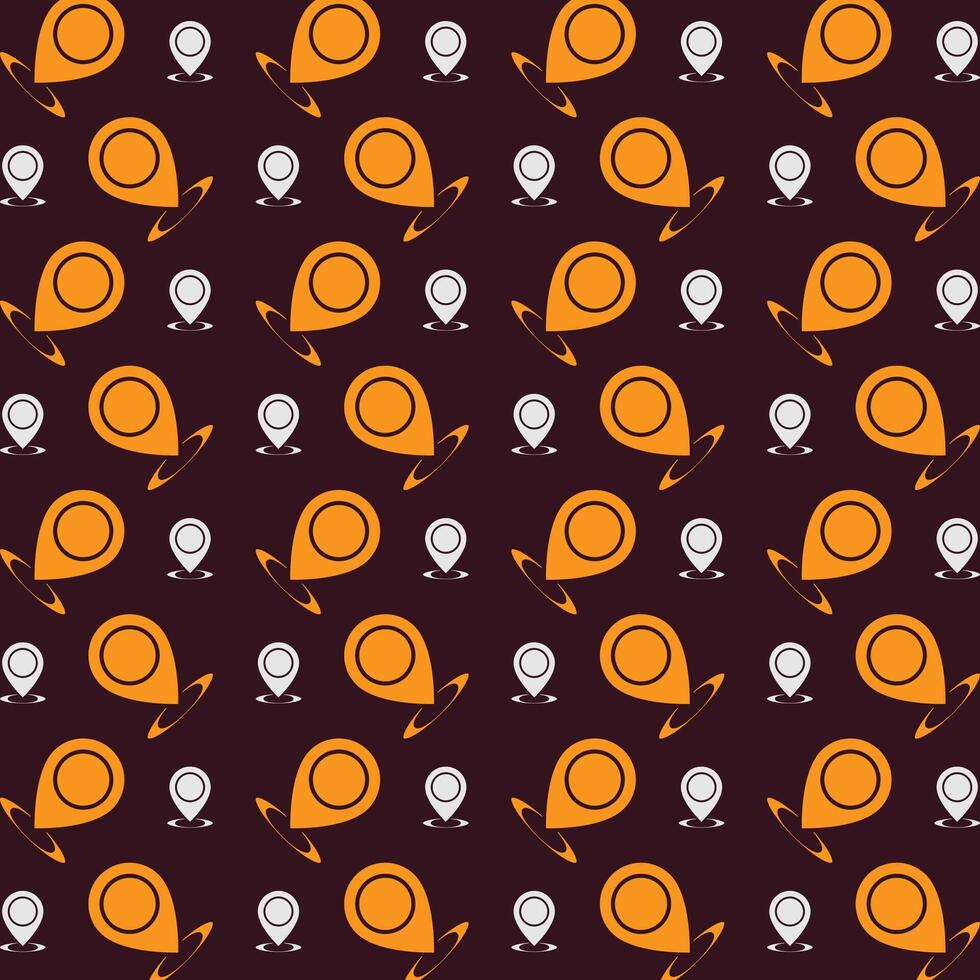 Location mark impressive trendy multicolor repeating pattern vector illustration background