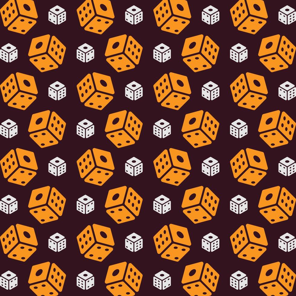 Dice impressive trendy multicolor repeating pattern vector illustration background