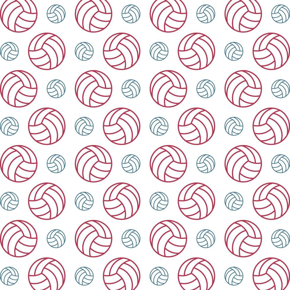 Volleyball Line powerful trendy multicolor repeating pattern vector illustration design