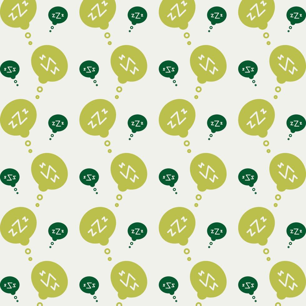 Sleep rare trendy multicolor repeating pattern vector illustration green design