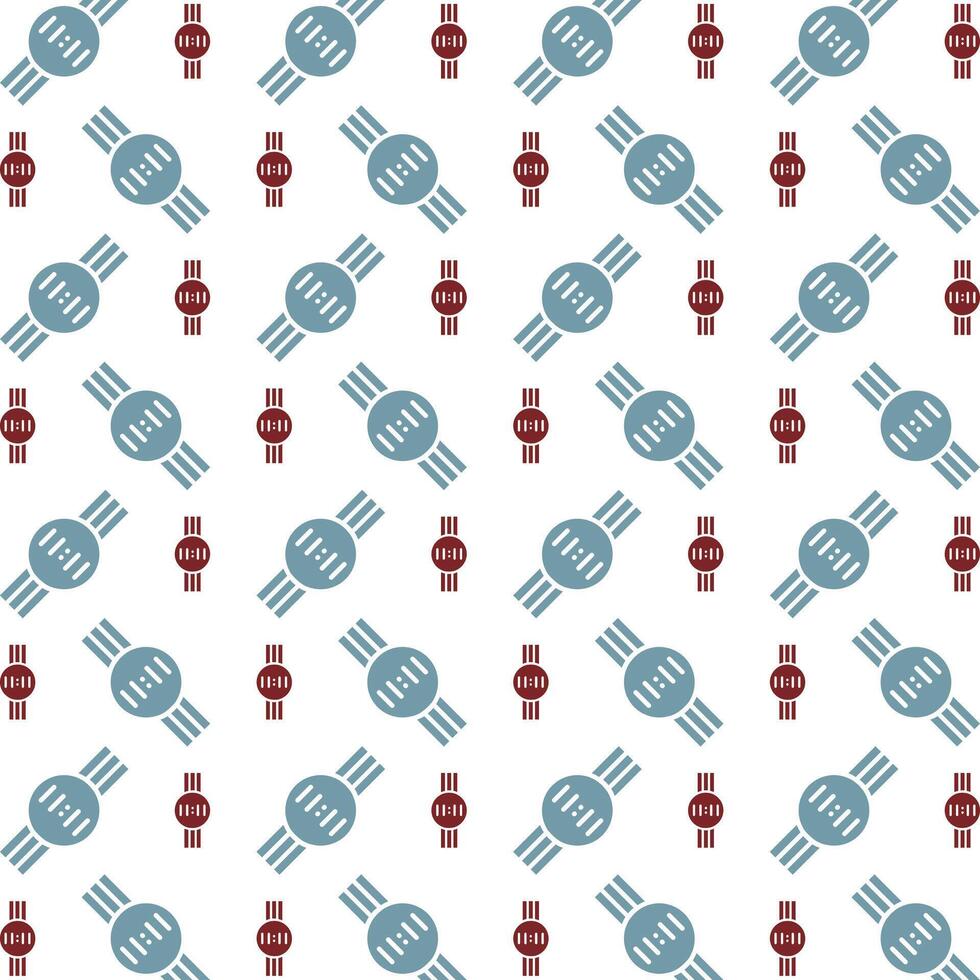 Wristwatch superb trendy multicolor repeating pattern vector illustration design