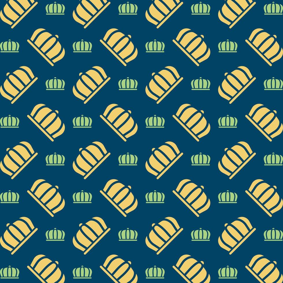 Crown handsome trendy multicolor repeating pattern vector illustration design