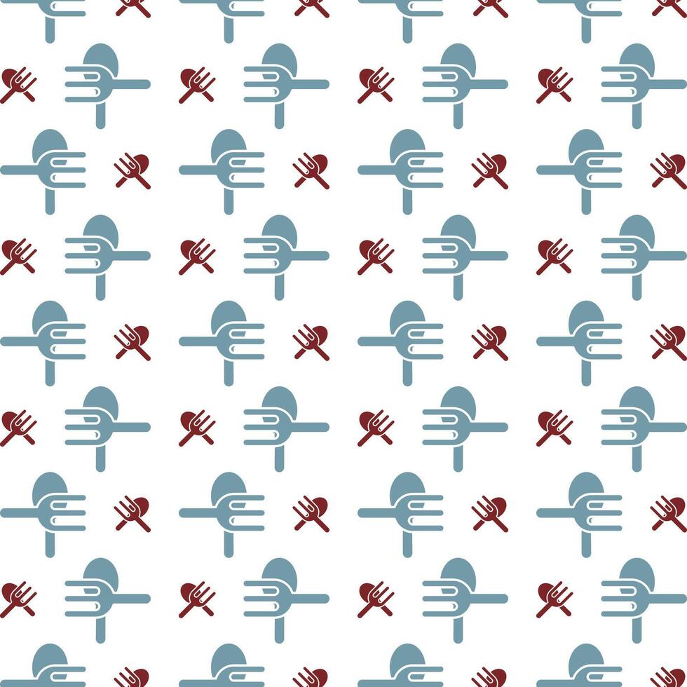 Restaurant superb trendy multicolor repeating pattern vector illustration design