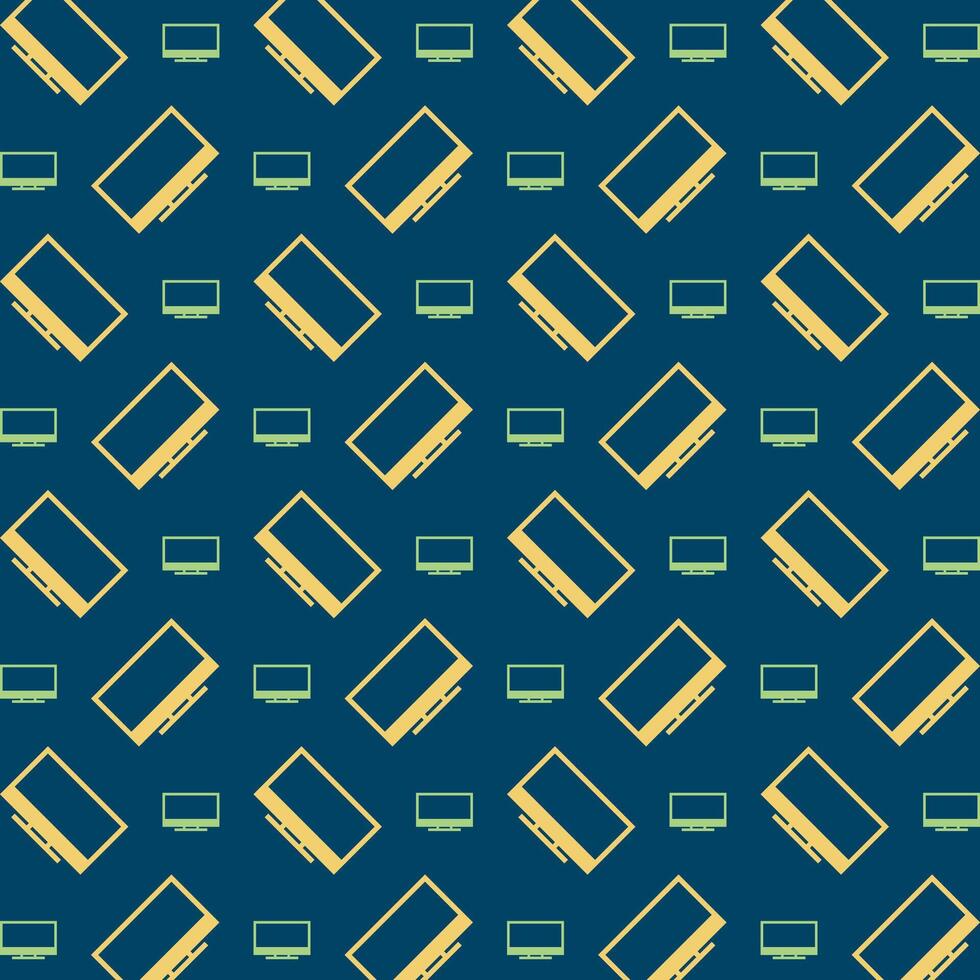 Television handsome trendy multicolor repeating pattern vector illustration design