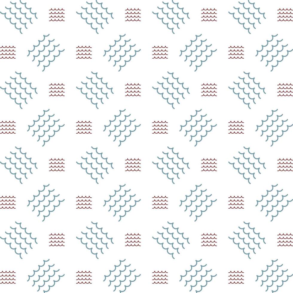 Ocean superb trendy multicolor repeating pattern vector illustration design