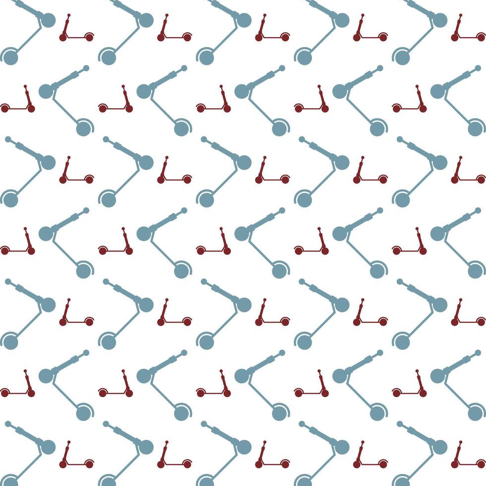 Scooter superb trendy multicolor repeating pattern vector illustration design