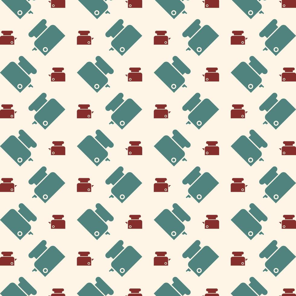 Slice toaster unique trendy multicolor repeating pattern vector illustration background