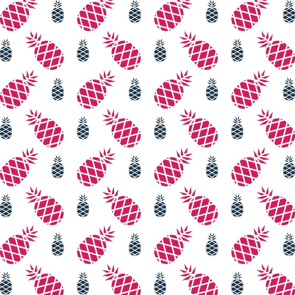 Pineapple fabulous trendy multicolor repeating pattern vector illustration design