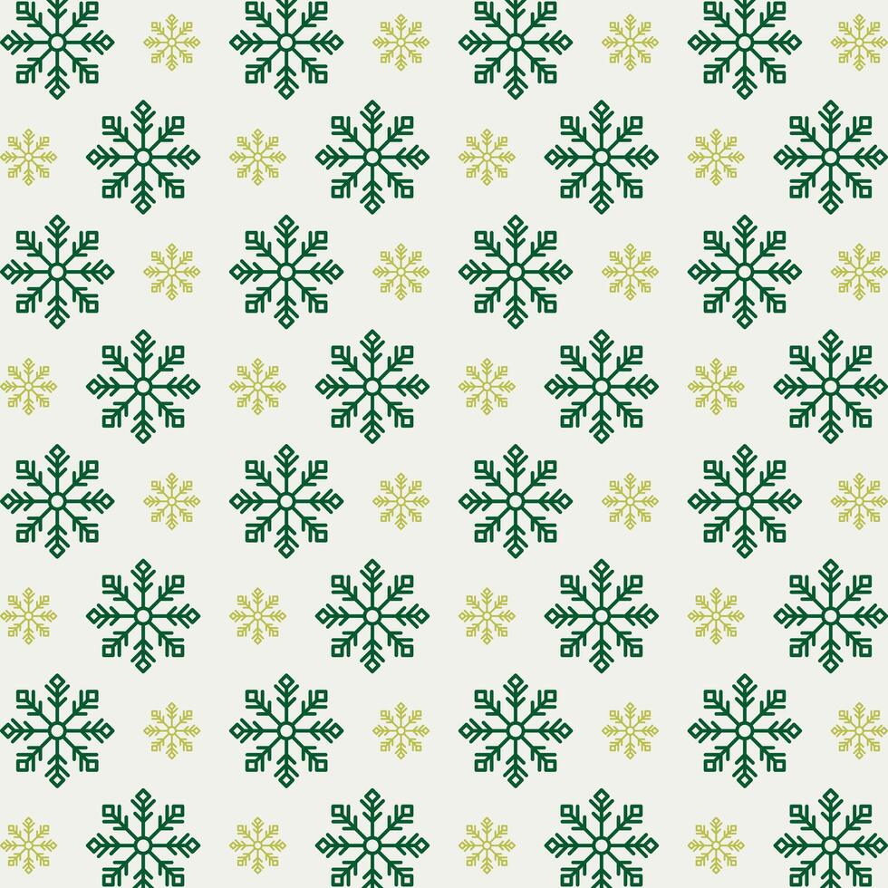 Snowflake rare trendy multicolor repeating pattern vector illustration green design