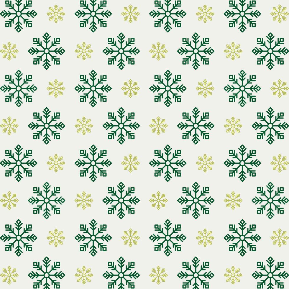 Snowflake rare trendy multicolor repeating pattern vector illustration green design