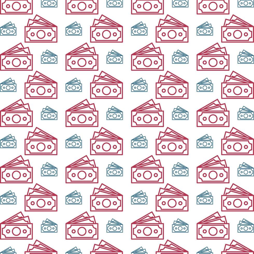 Cash powerful trendy multicolor repeating pattern vector illustration design