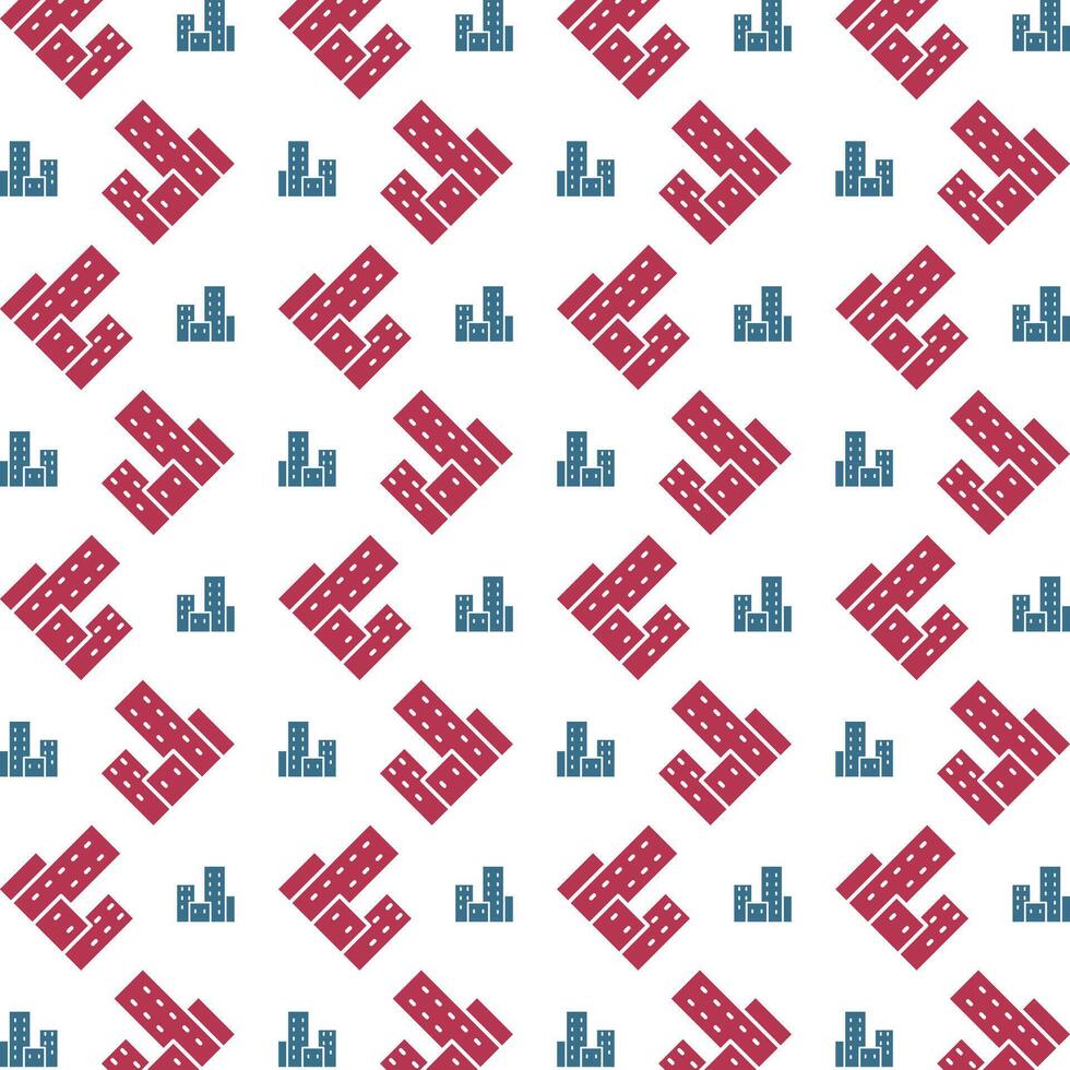 City powerful trendy multicolor repeating pattern vector illustration design