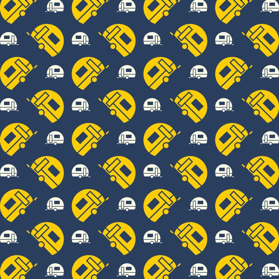 Caravan incredible trendy colored repeating pattern vector illustration design