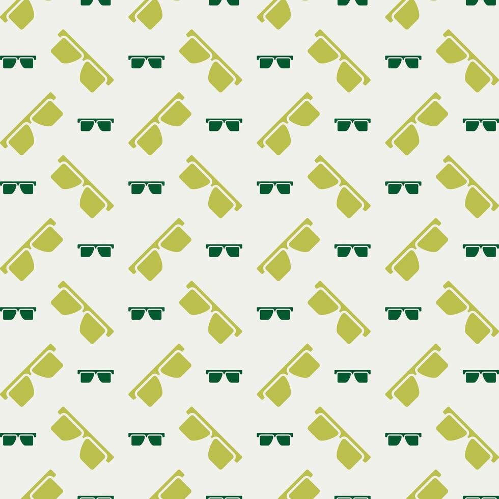 Sunglasses rare trendy multicolor repeating pattern vector illustration green design
