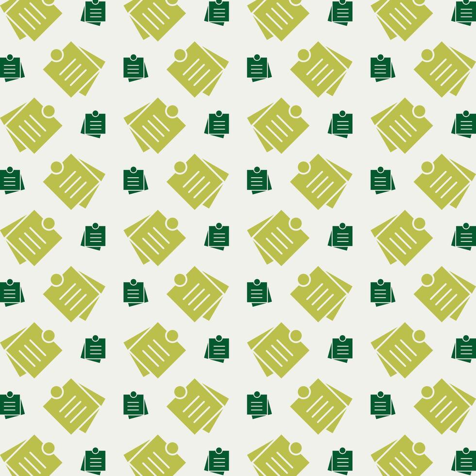 Notes rare trendy multicolor repeating pattern vector illustration green design