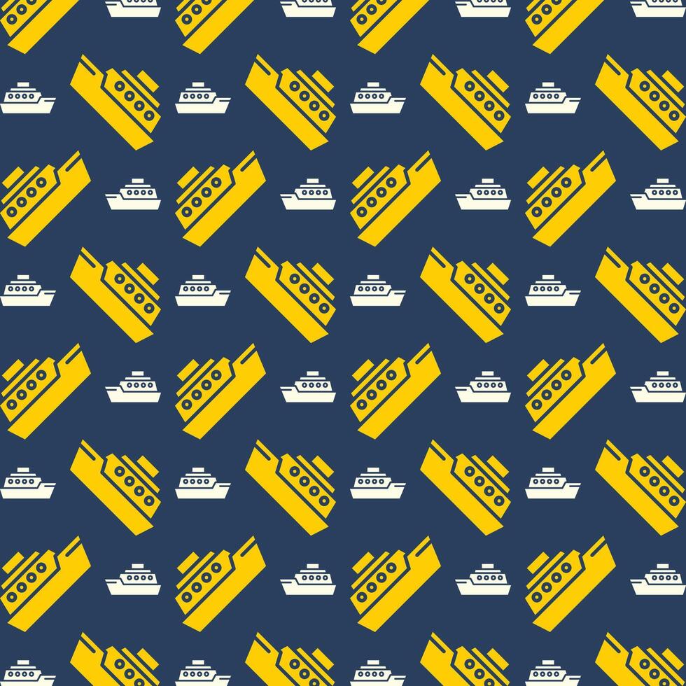 Boat incredible trendy colored repeating pattern vector illustration design