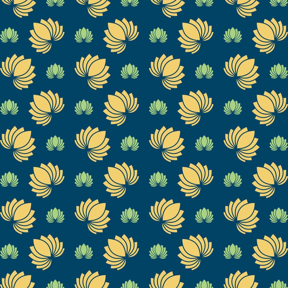 Lotus handsome trendy multicolor repeating pattern vector illustration design