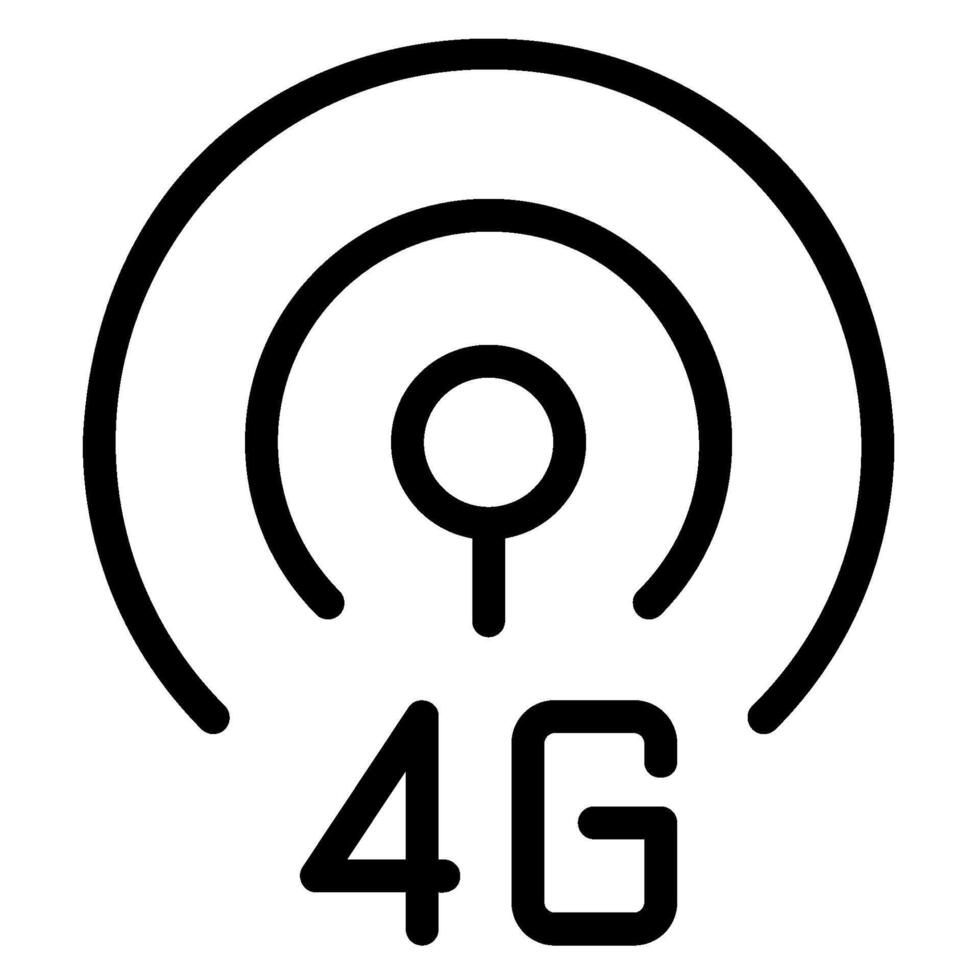 antenna line icon vector