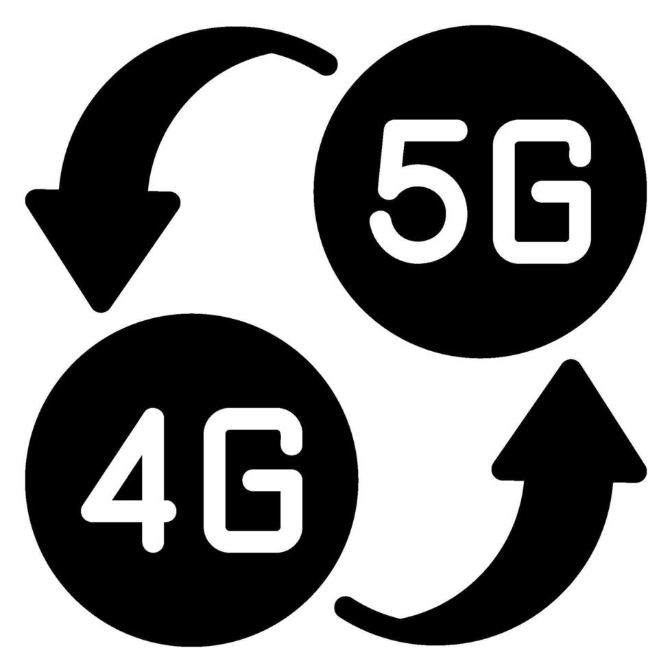 mobile data glyph icon vector