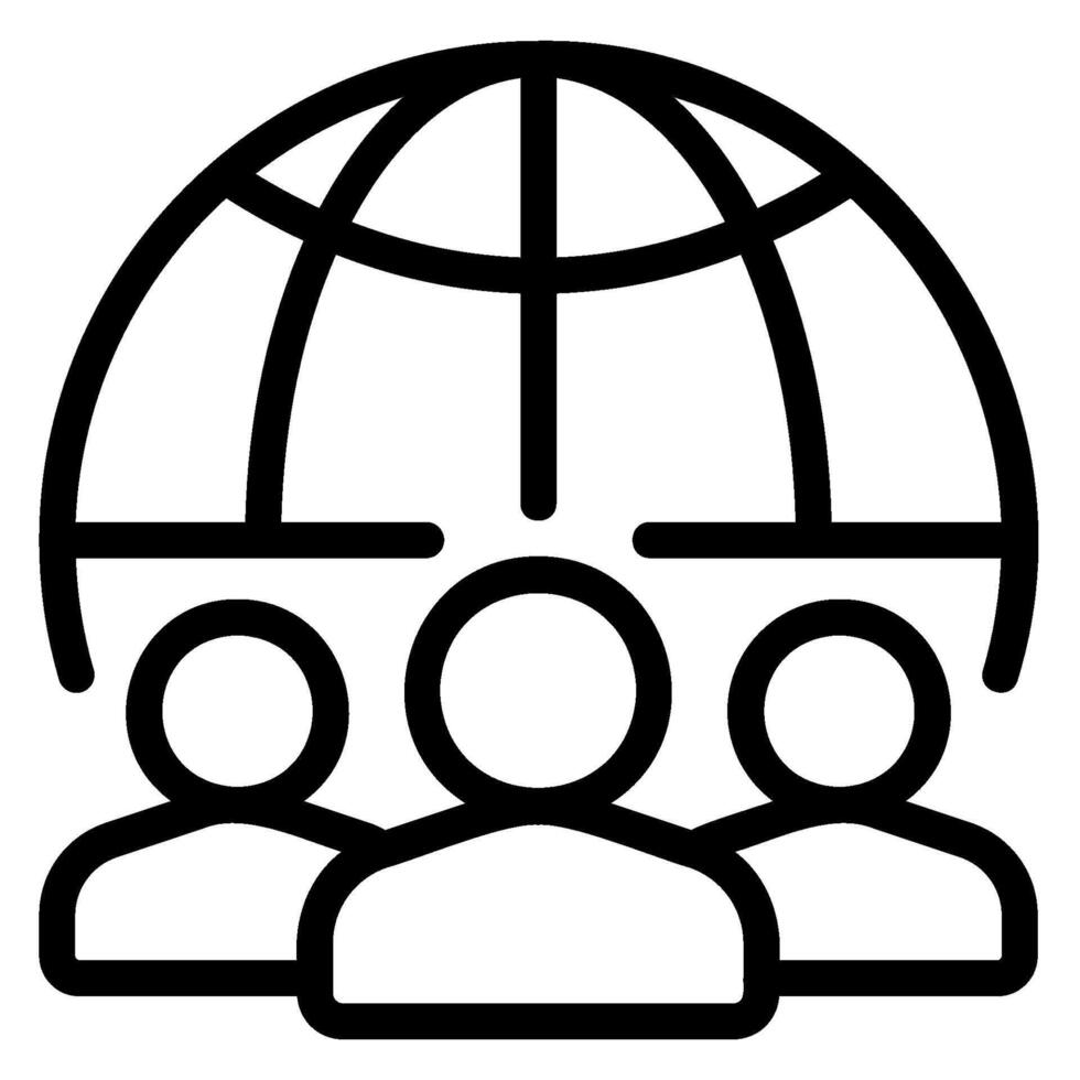 collaboration line icon vector