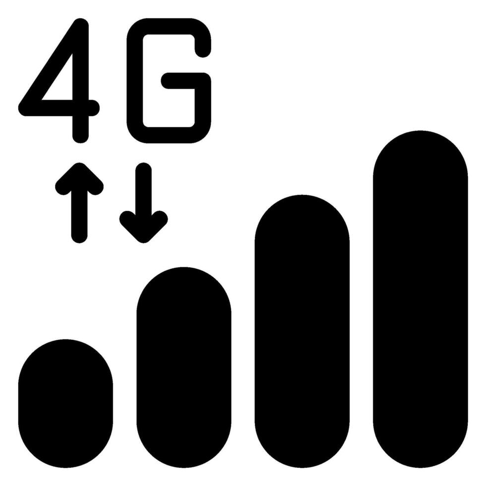 signal glyph icon vector