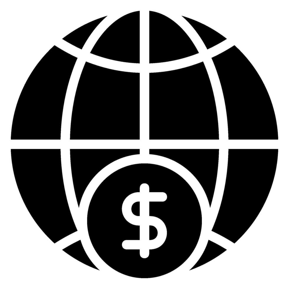 worldwide glyph icon vector
