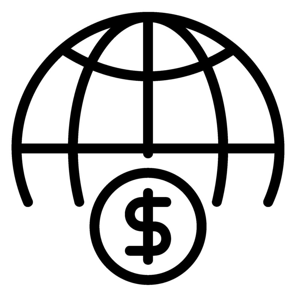 worldwide line icon vector