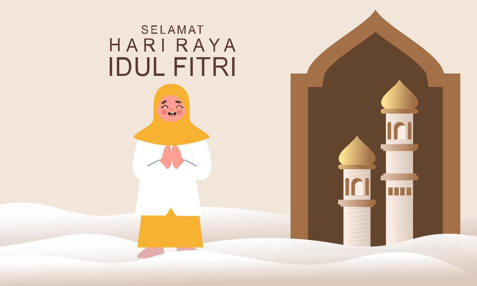 feliz eid mubarak ilustración vectorial vector