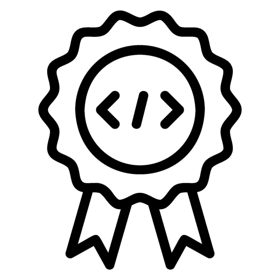 coding line icon vector