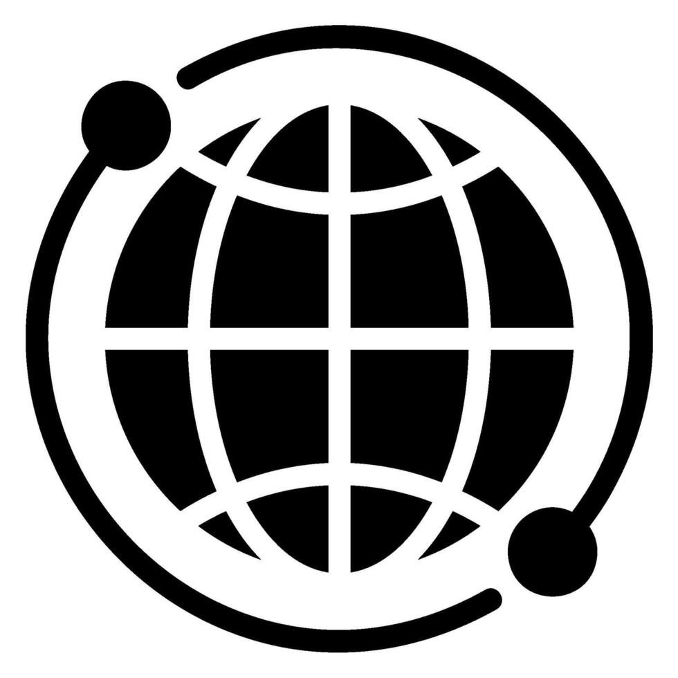 world glyph icon vector