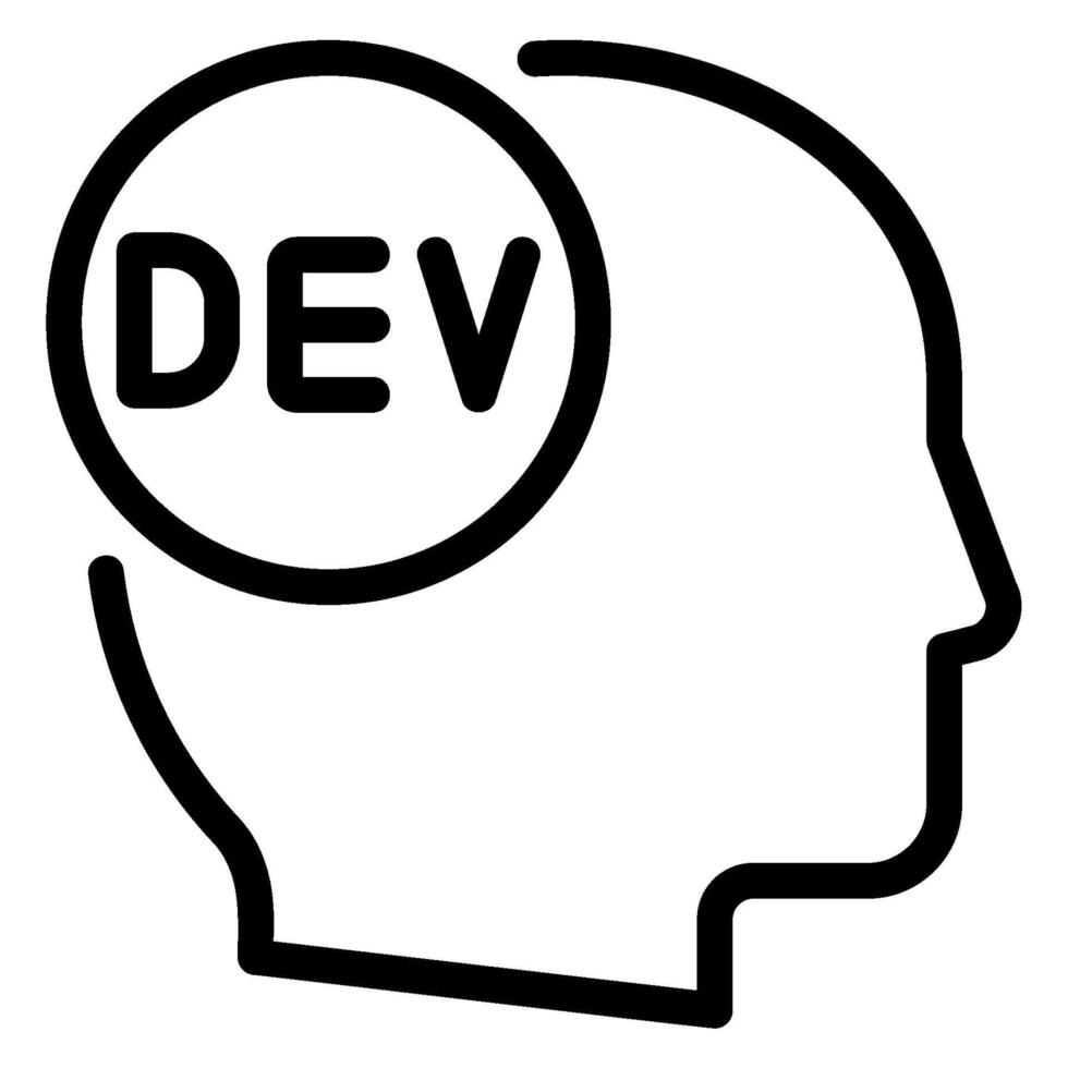 user line icon vector