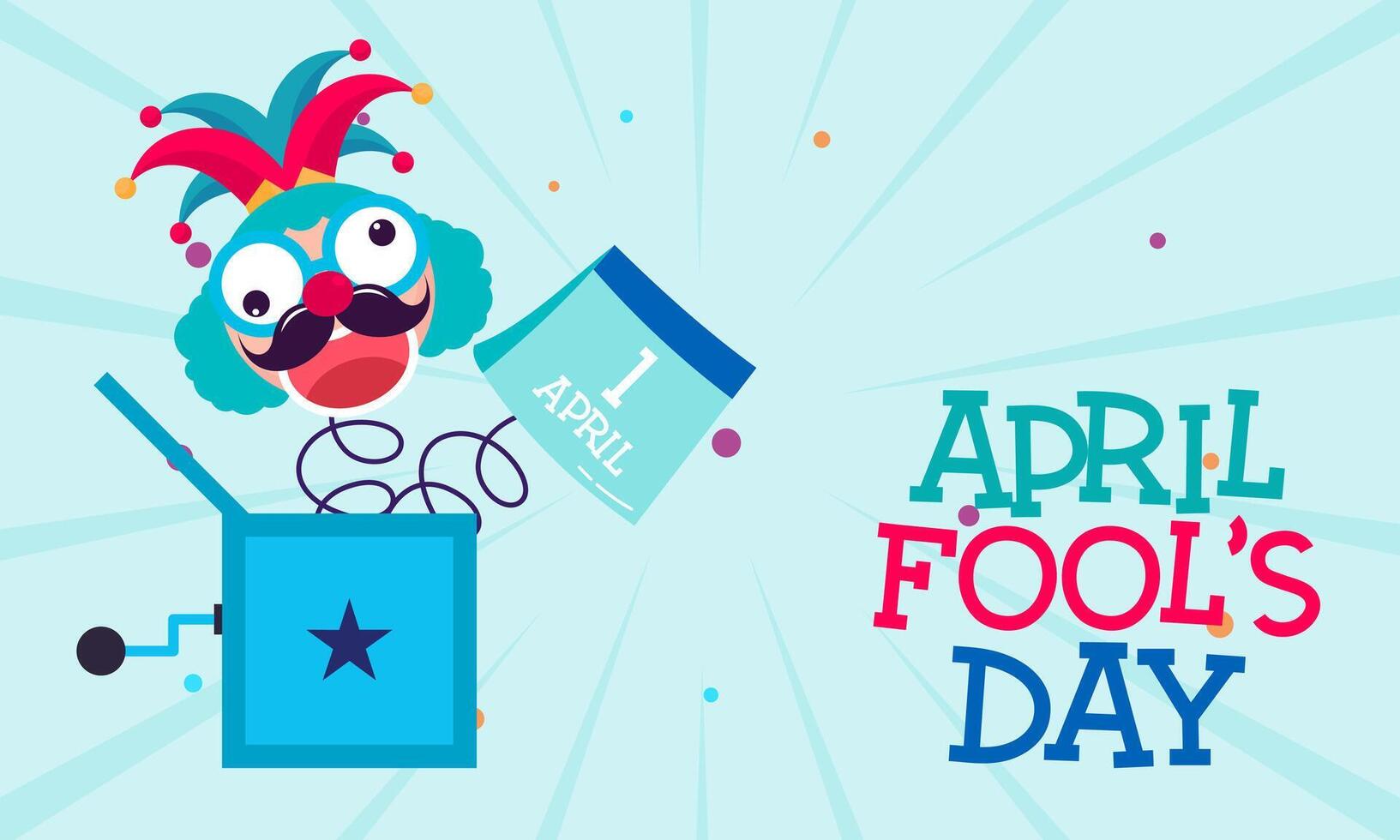 April fools' day illustration vector