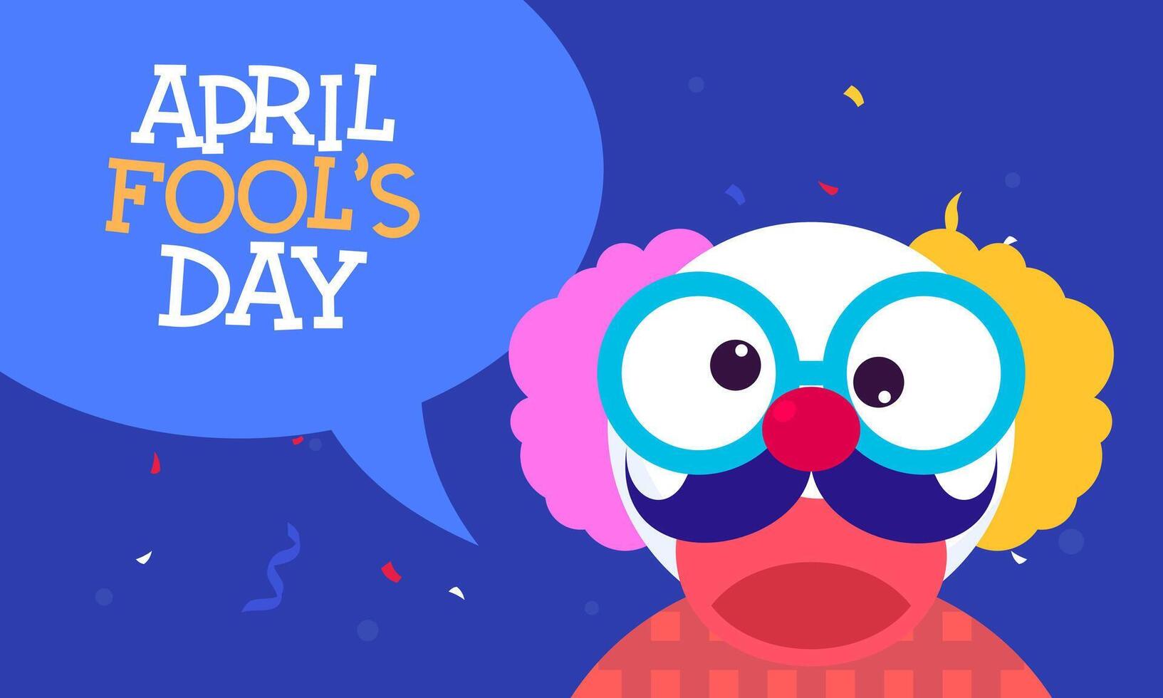 April fools' day illustration vector