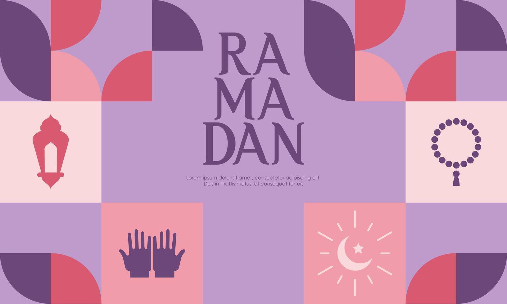 Ramadán kareem islámico saludo tarjeta modelo con Ramadán para fondo de pantalla diseño vector