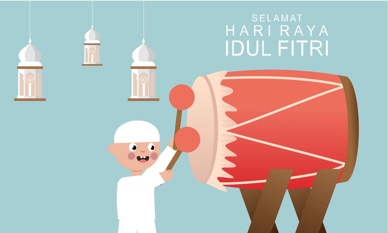 Happy Eid Mubarak Vector Illustration