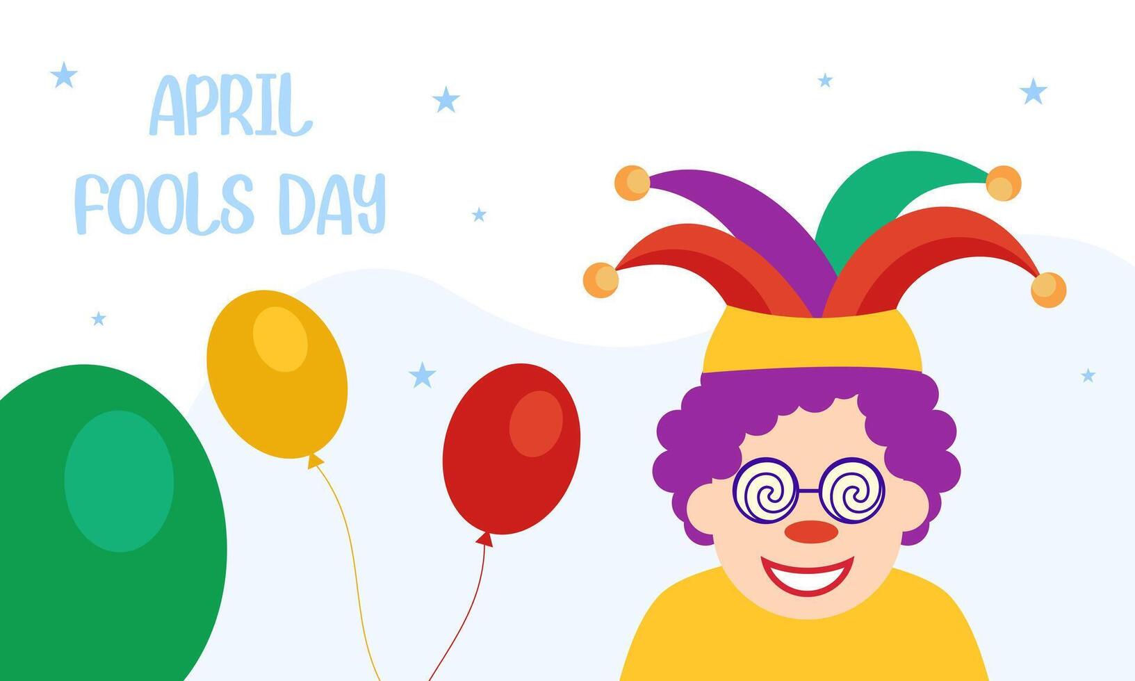 April fools' day illustration vector