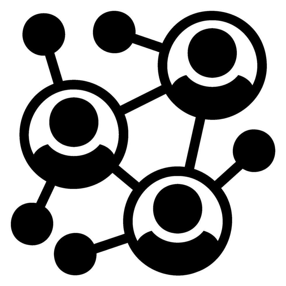 networking glyph icon vector