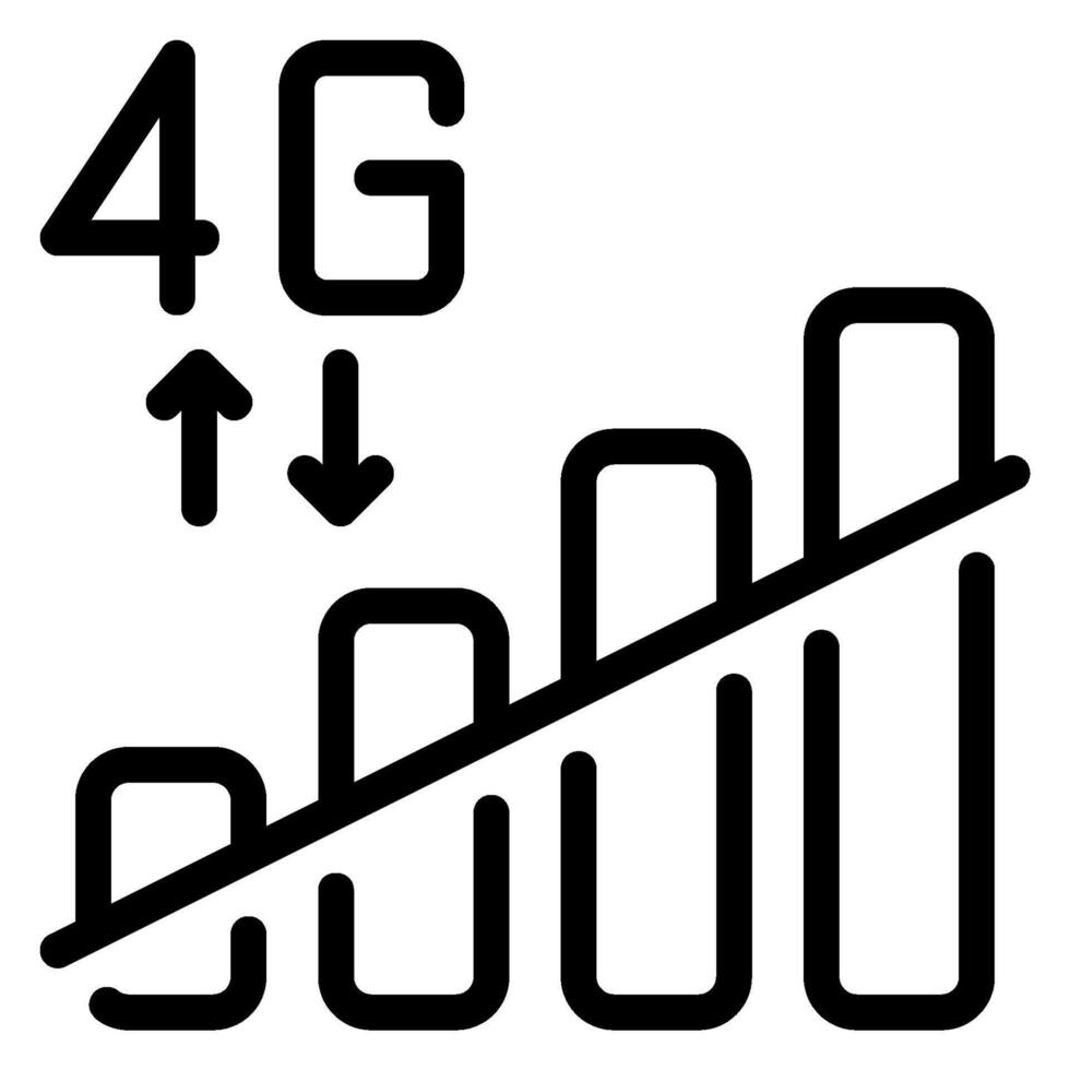 no signal line icon vector