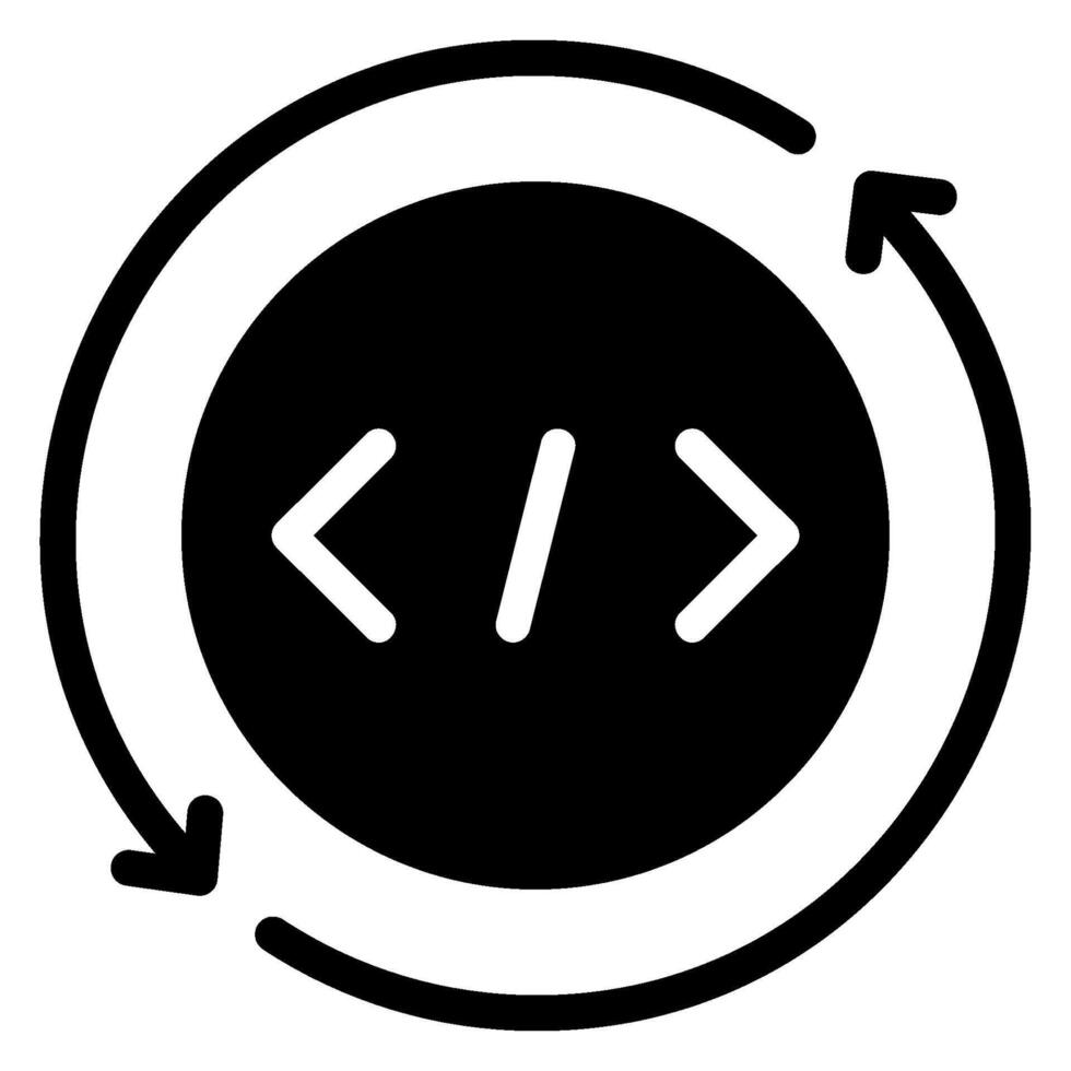 sync glyph icon vector