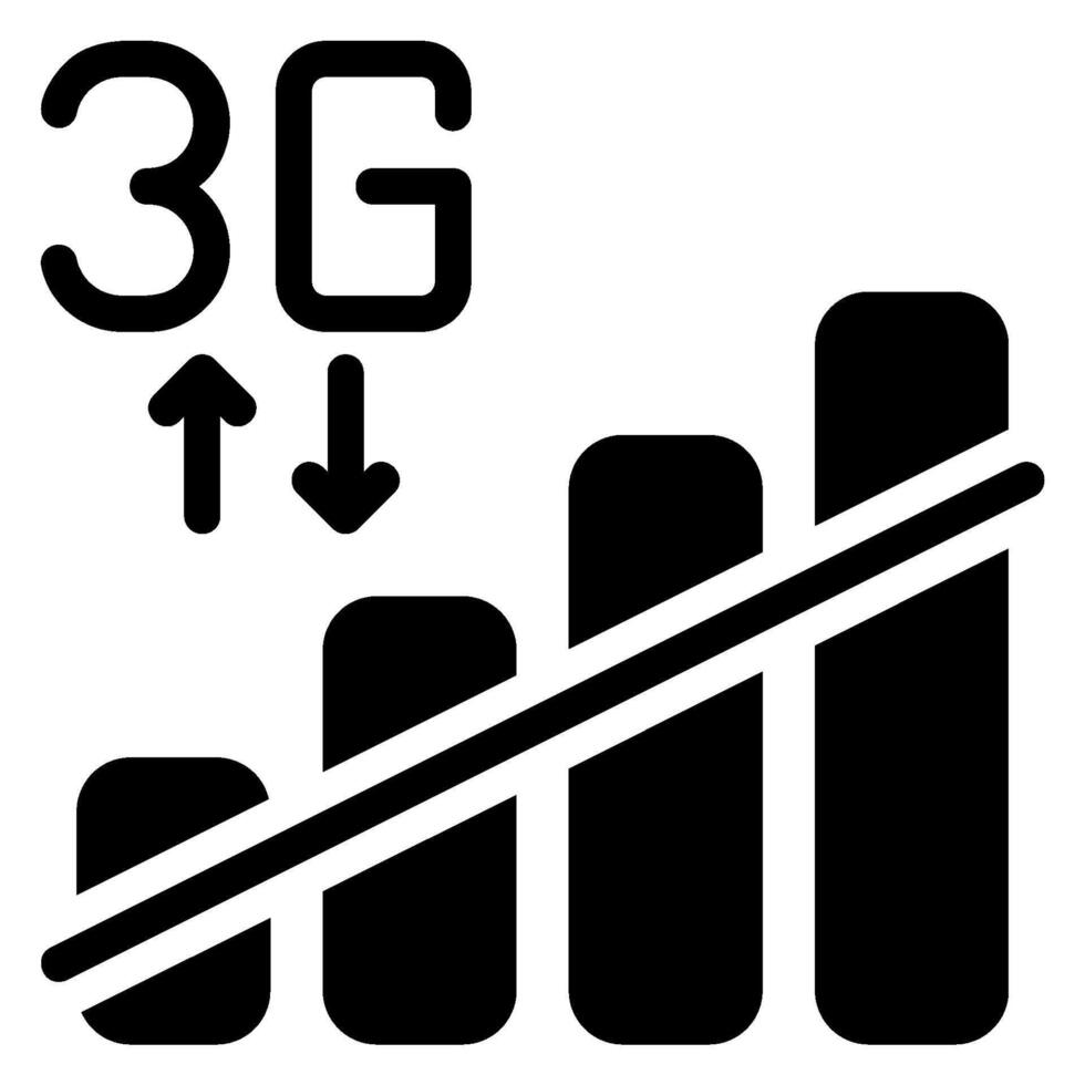 no signal glyph icon vector