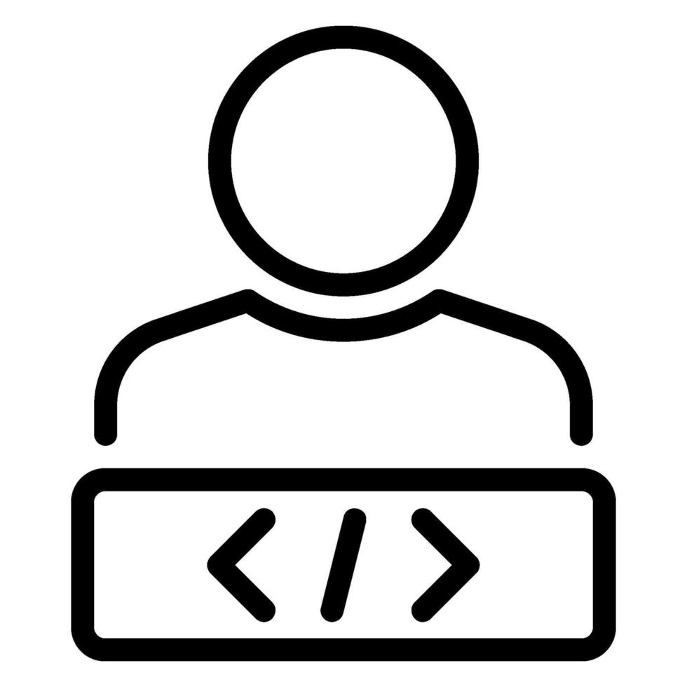 programmer line icon vector
