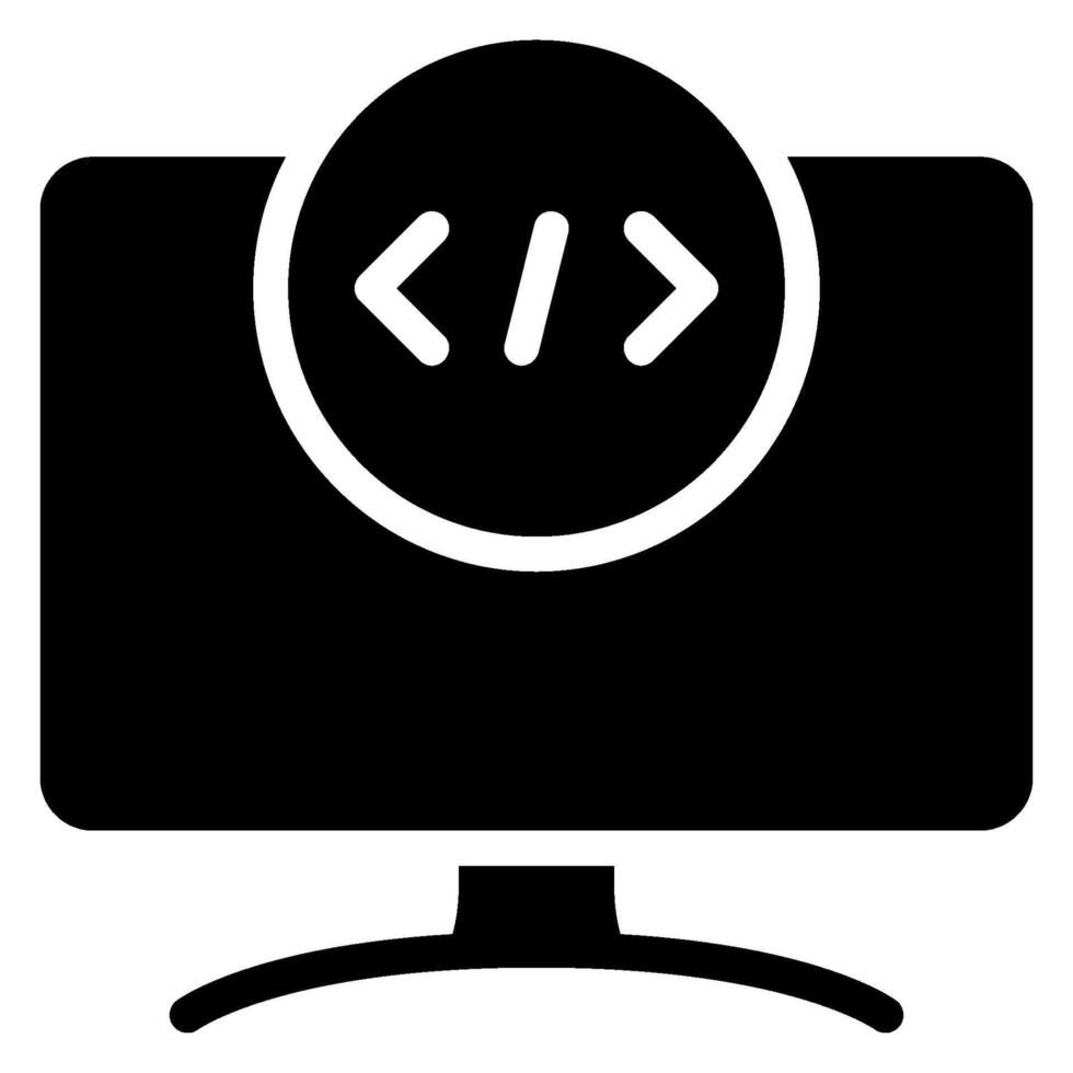 computer glyph icon vector