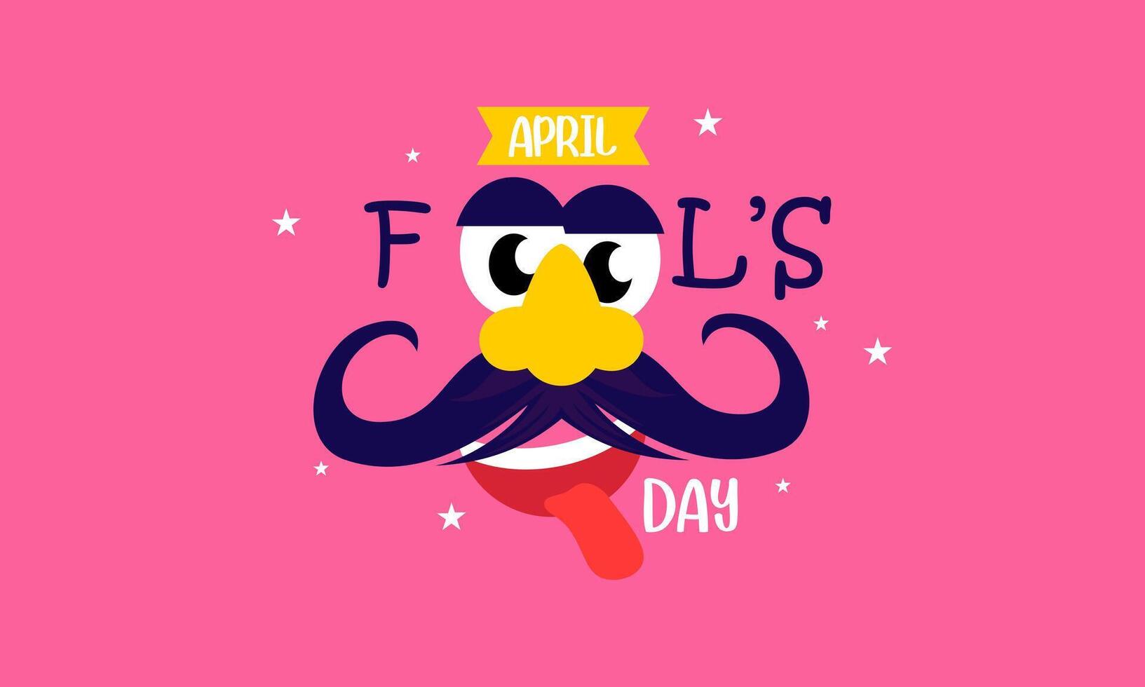 April fools' day illustration vector