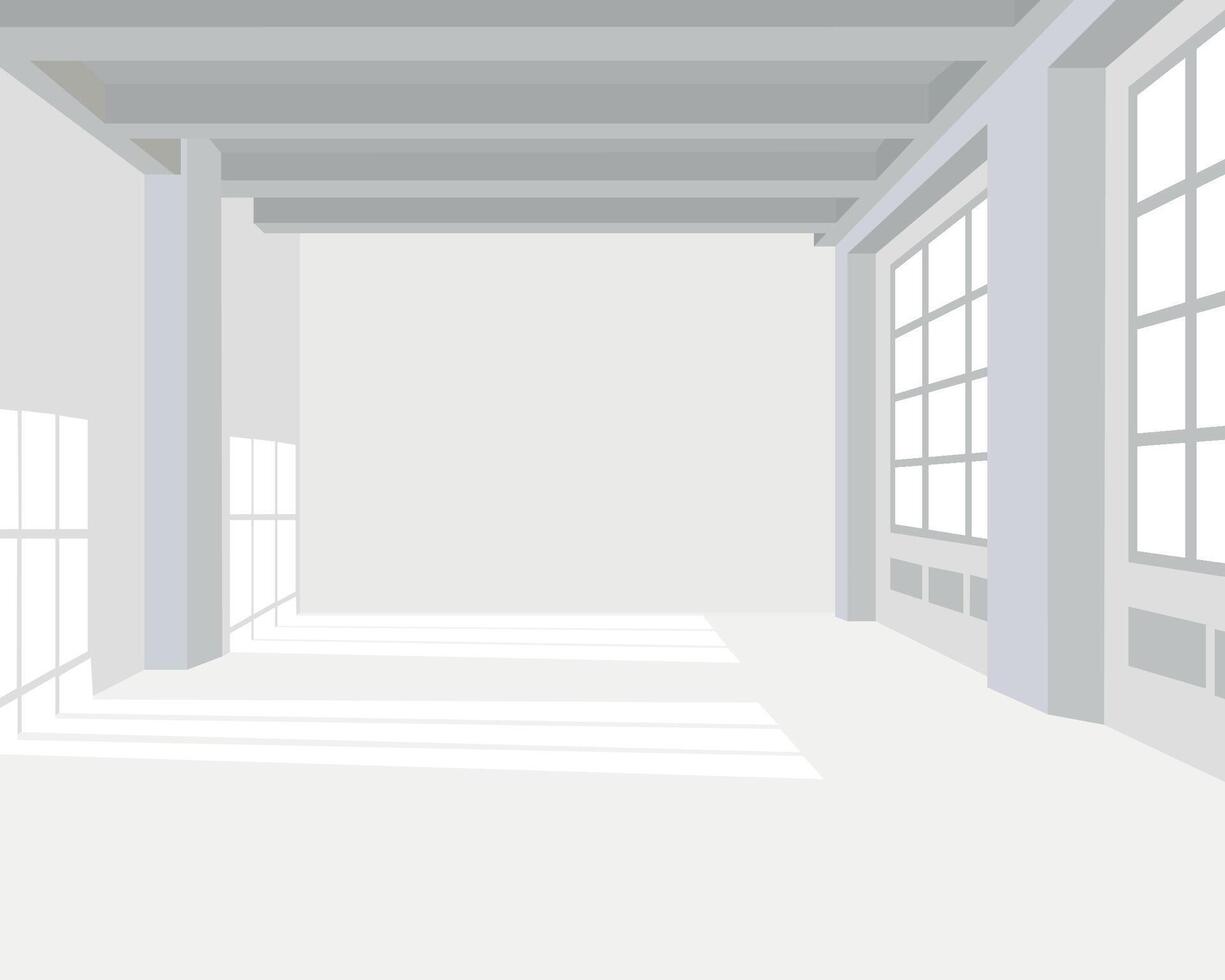 White empty room. Scandinavian interior design vector. white wall vector